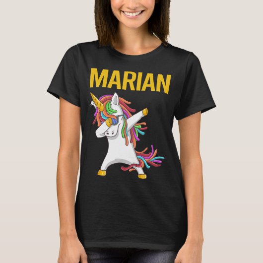 Gelukkige Eenhoorn - Marian naam T-shirt (Voorkant)