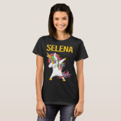 Gelukkige Eenhoorn - Selena Naam T-shirt (Voorkant volledig)