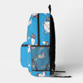 Gelukkige Eenhoorns in de Hemelsblauw Bedrukte Rugzak (Rechts)