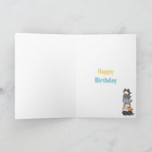 Gelukkige eerste (1e) verjaardagstack van katten m kaart (Binnen)