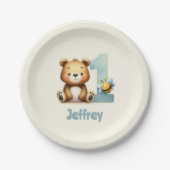 Gelukkige eerste bijendag! papieren bordje (Voorkant)