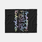 Gelukkige eerste dag kleuterleidster Tie Dye Gi Fleece Deken (Voorkant (Horizontaal))