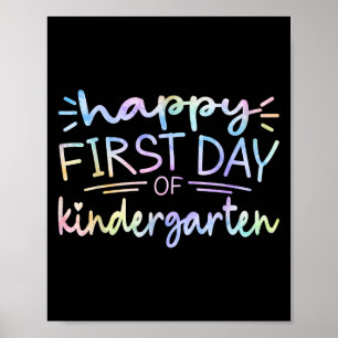 Gelukkige eerste dag kleuterleidster Tie Dye Gi Poster