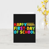 Gelukkige eerste dag schoolbuschauffeur Welkom ter Kaart (Gele Bloem)