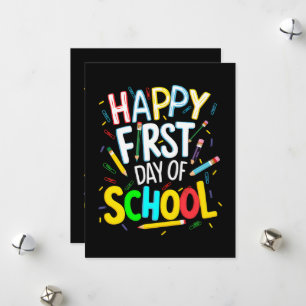 Gelukkige eerste dag terug naar school feestdagenkaart