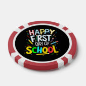 Gelukkige eerste dag terug naar school poker chips (Enkel)