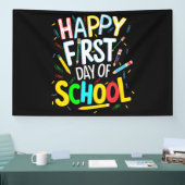 Gelukkige eerste dag terug naar school spandoek (Beurs)