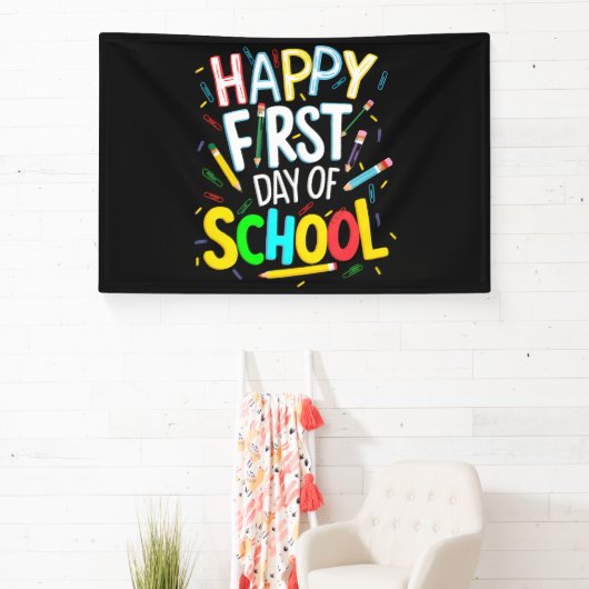Gelukkige eerste dag terug naar school spandoek (Insitu)