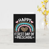 Gelukkige eerste dag van de kleuterschool Leopard  Kaart (Gele Bloem)