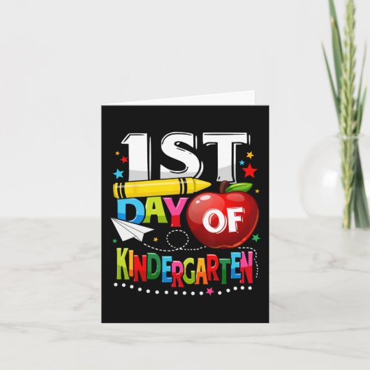 Gelukkige Eerste dag van de Kleuterschool Leraar L Kaart (Voorkant)