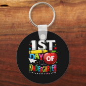 Gelukkige Eerste dag van de Kleuterschool Leraar L Sleutelhanger (Achterkant)