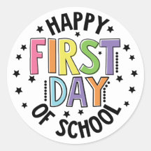 Gelukkige eerste dag van de school lerarenopleidin