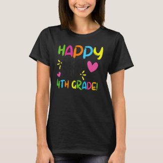 Gelukkige eerste dag van het 4e leerjaar terug naa t-shirt