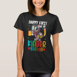 Gelukkige eerste dag van kleuterschool hond Kinder T-shirt
