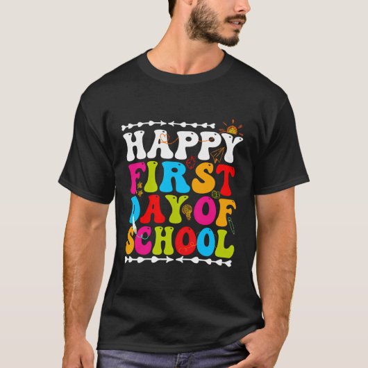 Gelukkige eerste dag van school 2023Terug naar sch T-shirt (Voorkant)