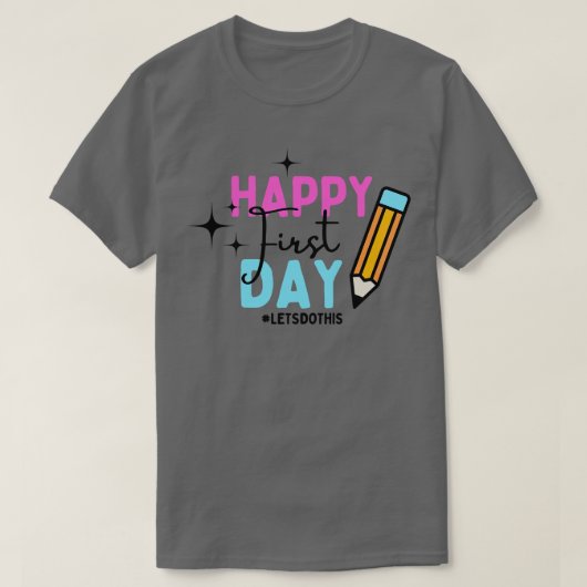 Gelukkige Eerste Dag van School 4 T-shirt (Design voorkant)