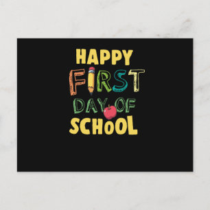 Gelukkige Eerste Dag van School Feestdagenkaart