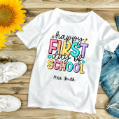 Gelukkige eerste dag van school gepersonaliseerde  t-shirt