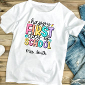 Gelukkige eerste dag van school gepersonaliseerde  t-shirt