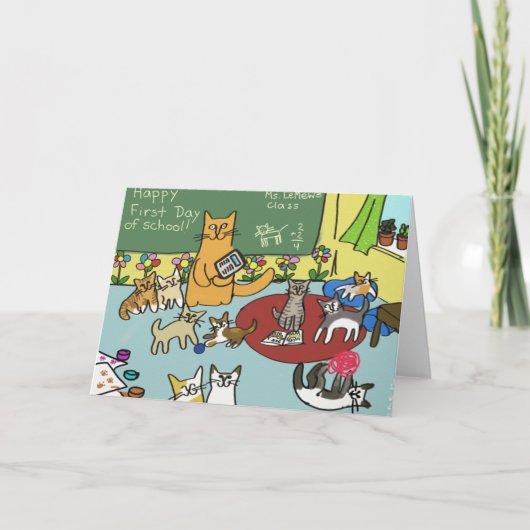 Gelukkige Eerste Dag van School! Kaart (Voorkant)
