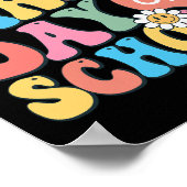 Gelukkige eerste dag van school leraar jongens mei poster (Hoek)