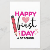 Gelukkige Eerste Dag van School, Schattigee Harten (Voorkant)