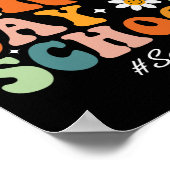 Gelukkige Eerste Dag van School Verpleegkundige gr Poster (Hoek)