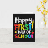 Gelukkige Eerste Dag van School Welkom Terug naar  Kaart (Gele Bloem)