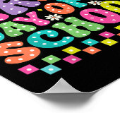 Gelukkige eerste dag van schoolleraren Kinder jong Poster (Hoek)