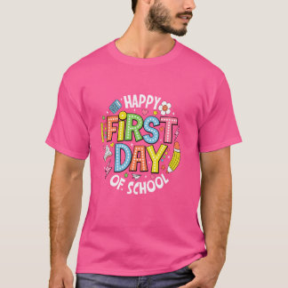 Gelukkige eerste dag van schoollerarenjongens Kind T-shirt