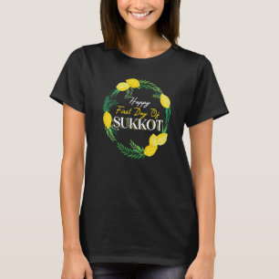 Gelukkige eerste dag van Sukkot Lulav Palmboom Isr T-shirt