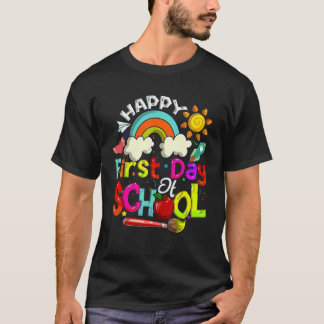 Gelukkige eerste dag Welkom terug op school Studen T-shirt