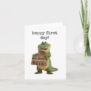 Gelukkige eerste dag, werknemers, studenten, colle kaart