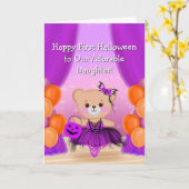 Gelukkige eerste Halloween ballerina dochter Kaart (Gele Bloem)