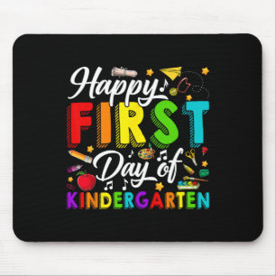 Gelukkige eerste kleuterklassedag Terug naar schoo Muismat