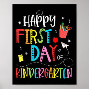 Gelukkige eerste kleuterklassedag Terug naar schoo Poster