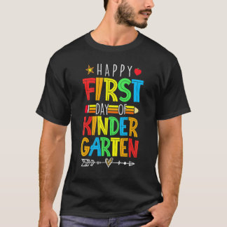 Gelukkige eerste kleuterklassedag voor de leerkrac t-shirt