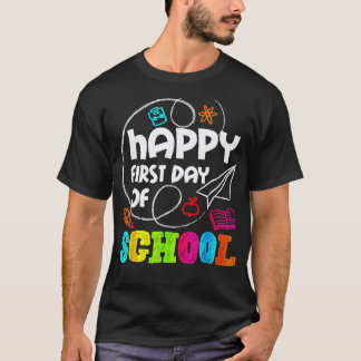 Gelukkige eerste leraar student kleuterschool teru t-shirt