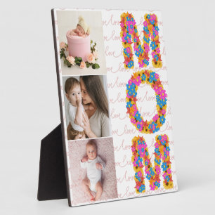 Gelukkige eerste Moederdag 3 foto gepersonaliseerd Fotoplaat