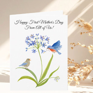 Gelukkige Eerste Moederdag Blauwborst Van Ons Alle Kaart