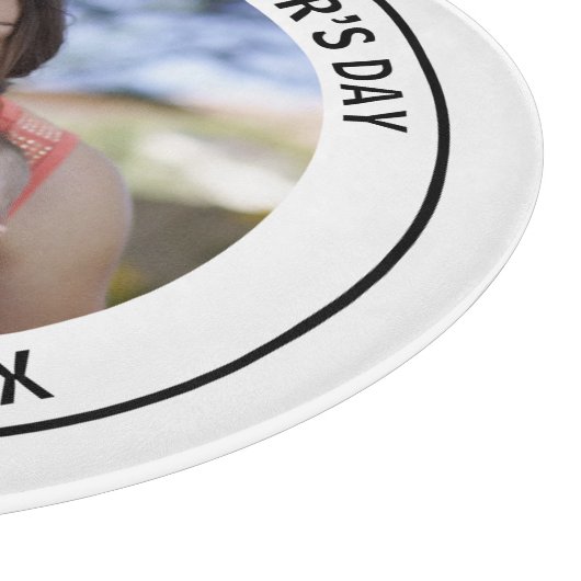 Gelukkige eerste Moederdag Custom Foto & Tekst Snijplank (Hoek)