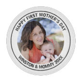 Gelukkige eerste Moederdag Custom Foto & Tekst Snijplank (Voorkant)