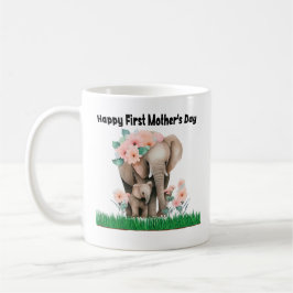 Gelukkige eerste moederdag leuke olifant koffiemok