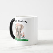 Gelukkige eerste moederdag leuke olifant magische mok (Voorkant links)