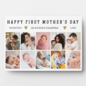 Gelukkige eerste Moederdag Oma 10 Fotocollage Fotoplaat (voorkant)