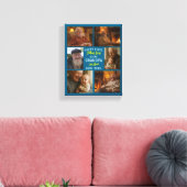 Gelukkige eerste opa-dag fotocollage canvas afdruk (Insitu (Woonkamer))