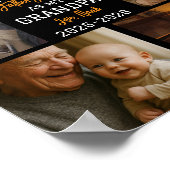 Gelukkige eerste opa-dag fotocollage poster (Hoek)
