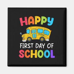 Gelukkige eerste schooldag Buschauffeur Terug naar Magneet