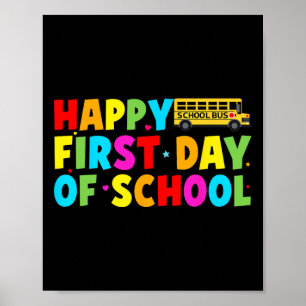 Gelukkige eerste schooldag Buschauffeur Welkom ter Poster