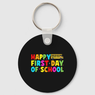 Gelukkige eerste schooldag Buschauffeur Welkom ter Sleutelhanger